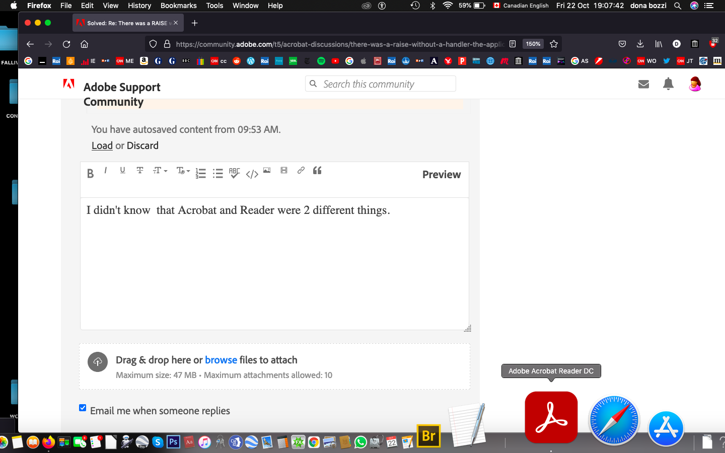 Raise without handler adobe reader что это